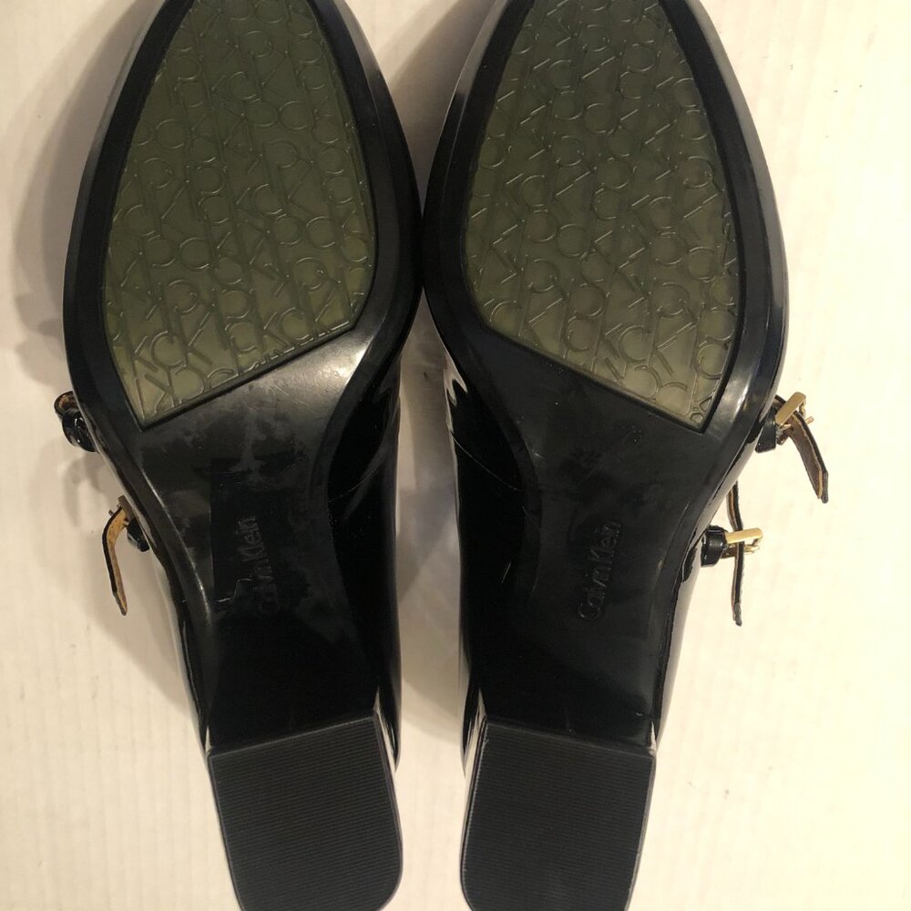 Calvin Klein women's new black patent leather high heel shoes size: US 8/ EU 38 - Picture 9 of 12